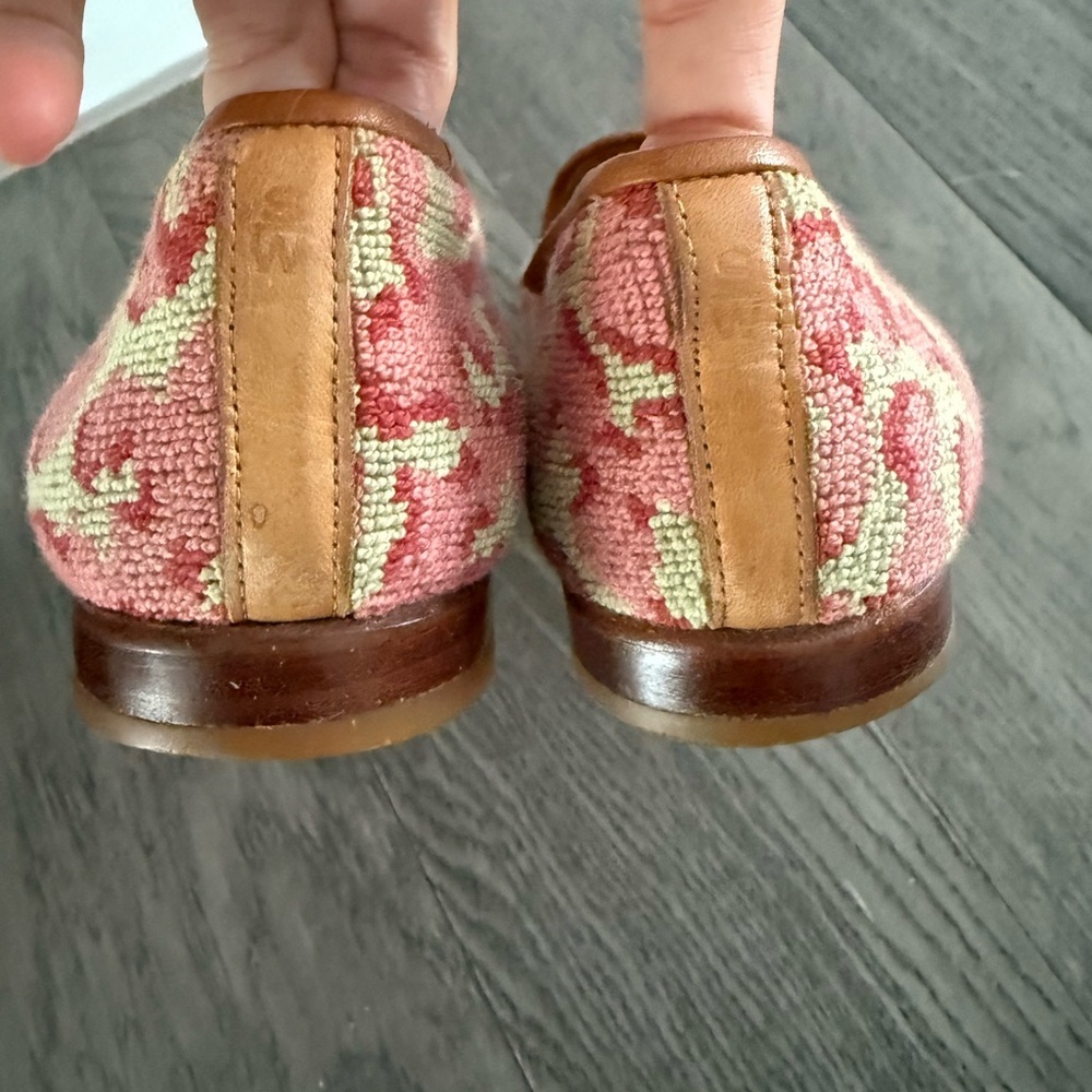 Stubbs and Wootton Needlepoint Leopard Pink Loafers - Picture 4 of 4